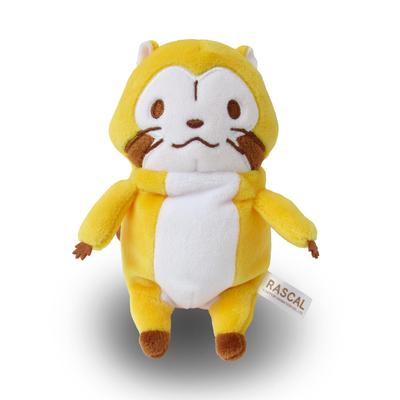 Morisaka Global Mochi Rascal Mini 7x5x14cm Rascal the Raccoon Anime Plush Soft and Cute Mochi Series Toy, Soothing, Squishy, Animal, MORA-0120R