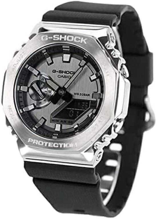 CASIO G-SHOCK Metal Covered GM-2100-1A Silver Octagon (parallel import)