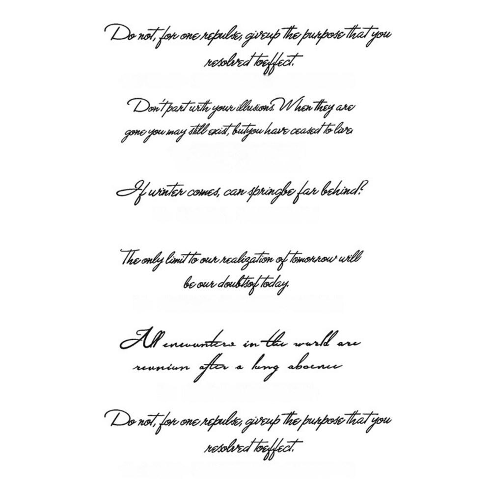 Merry Lady Tattoo Sticker Font English Tattoo Sticker Waterproof Henna Tattoo Tattoo Sticker Set of 5, 5 Pieces, Font Tattoo