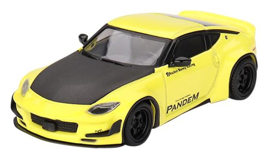 

MINI GT x MiJo Exclusives Масштаб Pandem Nissan Z Ikazuchi Желтый Готовое изделие 1/64 (Правый руль)