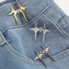 1 Pair Waist Buckle, A Star Shaped Waist Buckle Decorative Buttons, No Sewing, Detachable Button For Waist Adjustment