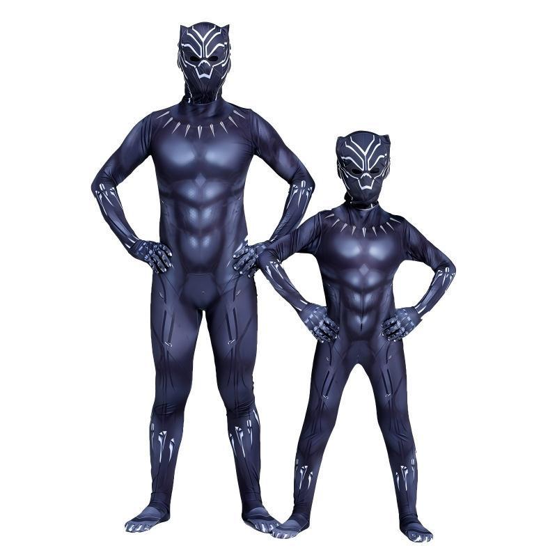 Venom Superhero Bodysuit Halloween Costume: Spiderman & Black Panther Cosplay Jumpsuit