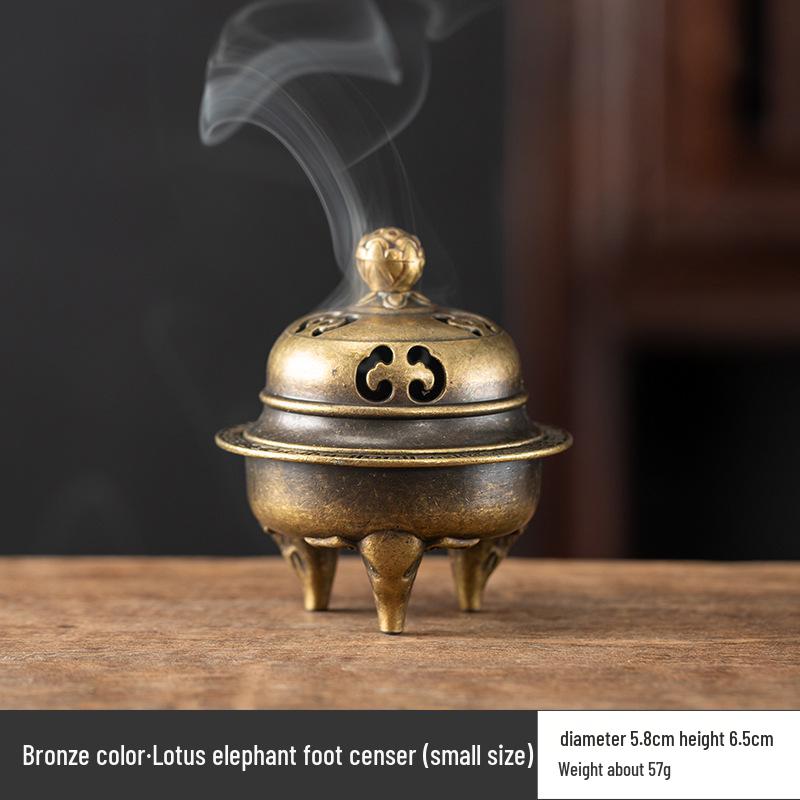 Vertical Baifu Hollow Creative Alloy Incense Burner - Office Decor