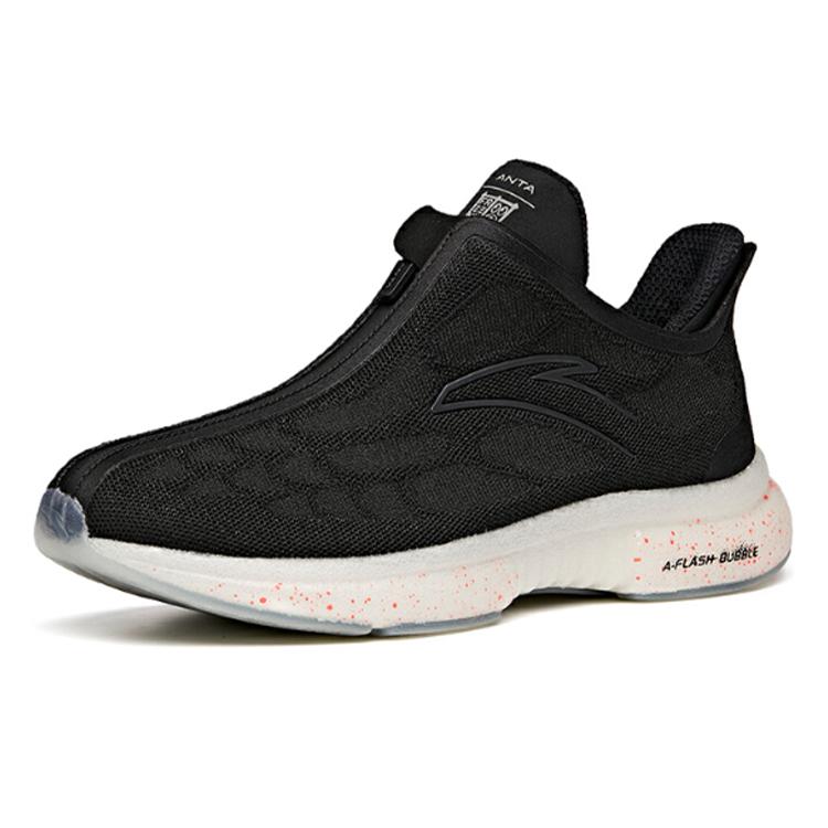 Anta Running Collection Jason Slip Resistant, Abrasion Resistant, Lightweight Low top Running Shoes Men's Black White 112025522S-1