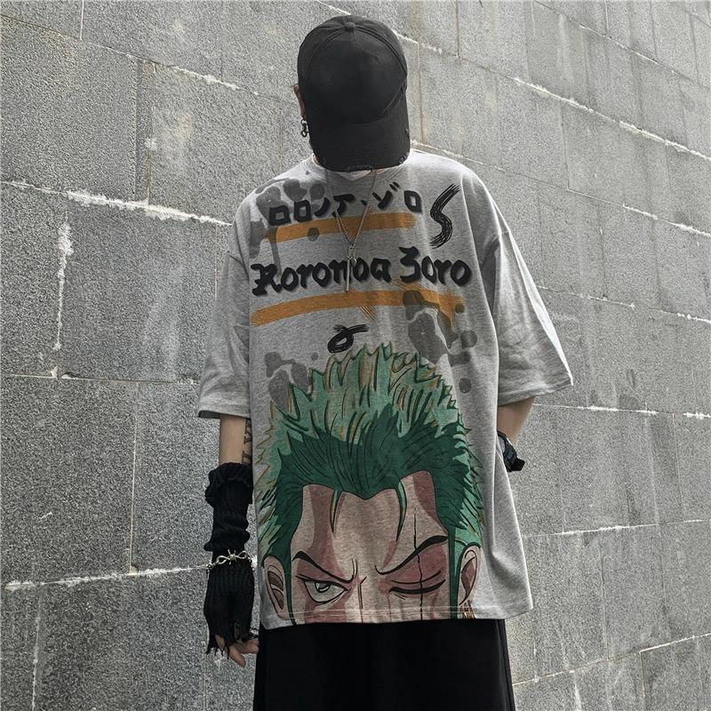 

One Piece Zoro Cosplay Anime Manga T-Shirt Tee Costumes Polyester XL