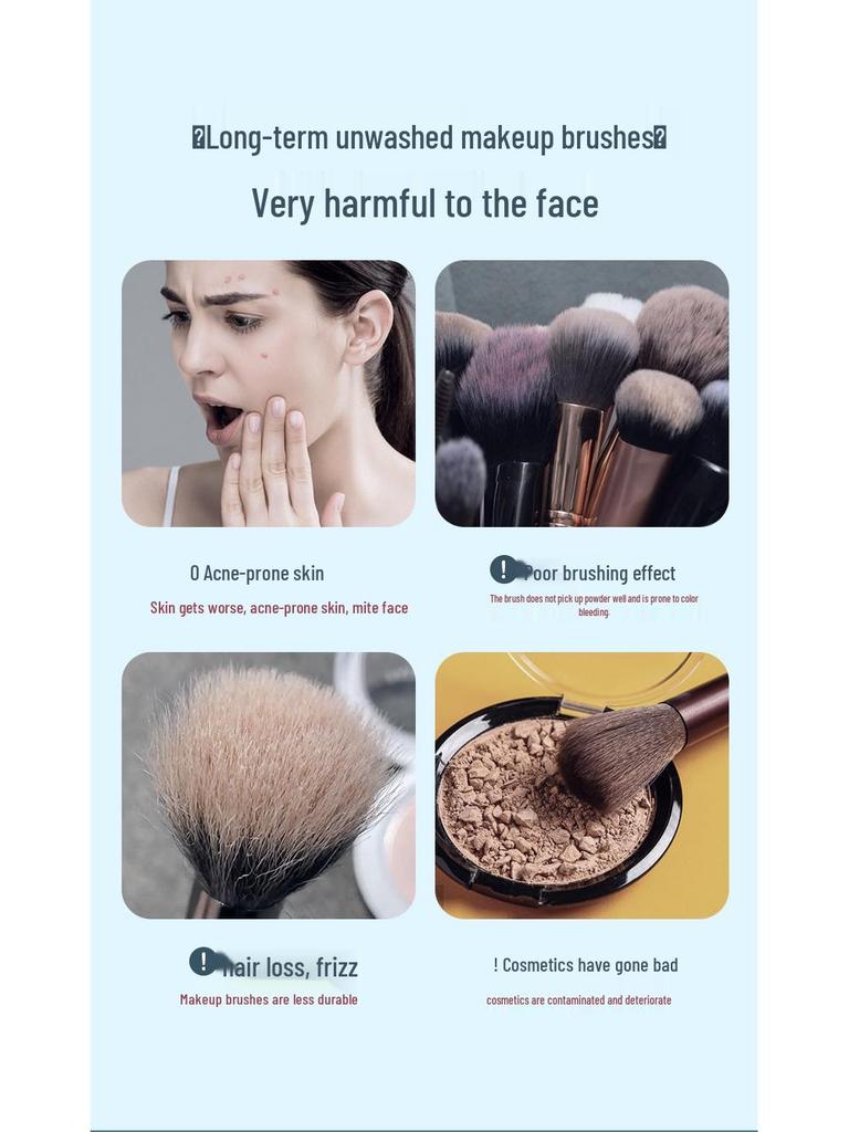 Wiederaufladbare USB Automatische Make-up-Pinselreiniger & Aufbewahrungsbox