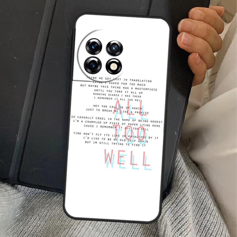 All Too Well Lyrics Case For OnePlus 13T 10T 8T 10R 12R 13R 15 13 12 11 10 9 Nord CE 5 2 3 4 Lite N20 N30 Cover
