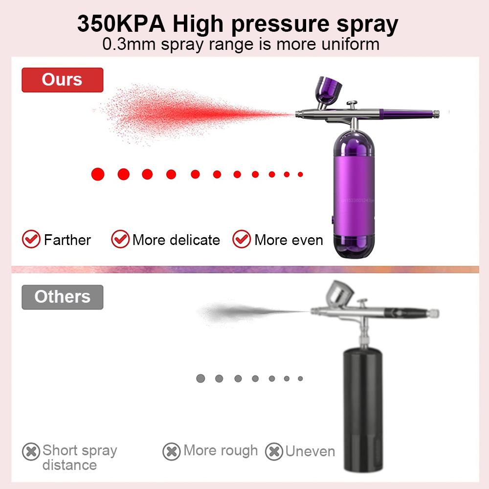 Airbrush Nail with Compressor Portable Airbrush for Nails Art Painting Cake Crafts Air Brush with Compressor Nails Art Spray