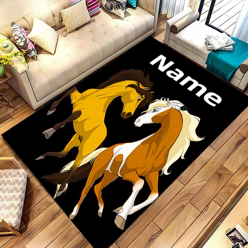Custom personalization Spirit Riding Free Area Rug - Perfect For Kitchen, Bathroom,Laundry Room Decor Large Size Available,Gift All Seasons