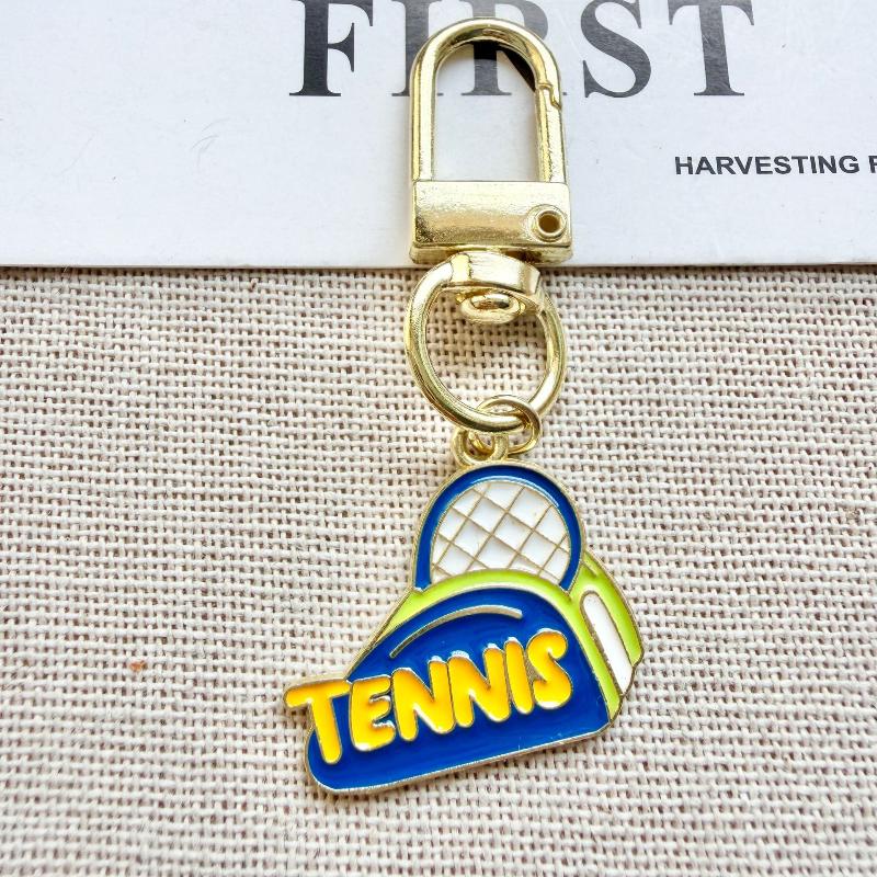 Mini Keychain Tennis Party Favors Tennis Ball Key Ring Tennis Bag Pendant Sports Keychain For Boys Girls School Carnival Reward