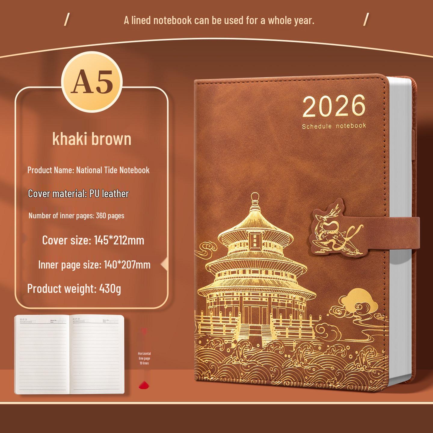 National Tide 2026 Daily Planner: A5 365-Day Schedule & Time Management Handbook