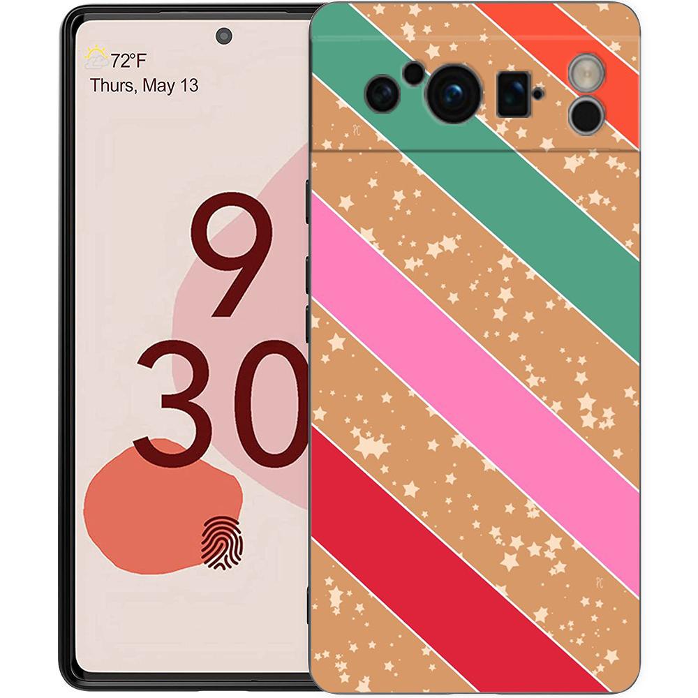 Für Google Pixel 10 Pro Handyhülle Pixel 9 Pro XL TPU Hülle Pixel 8 Pro 9A 8A 7A 7 6A 6 Pro Weiche Hülle Bunte Sterne