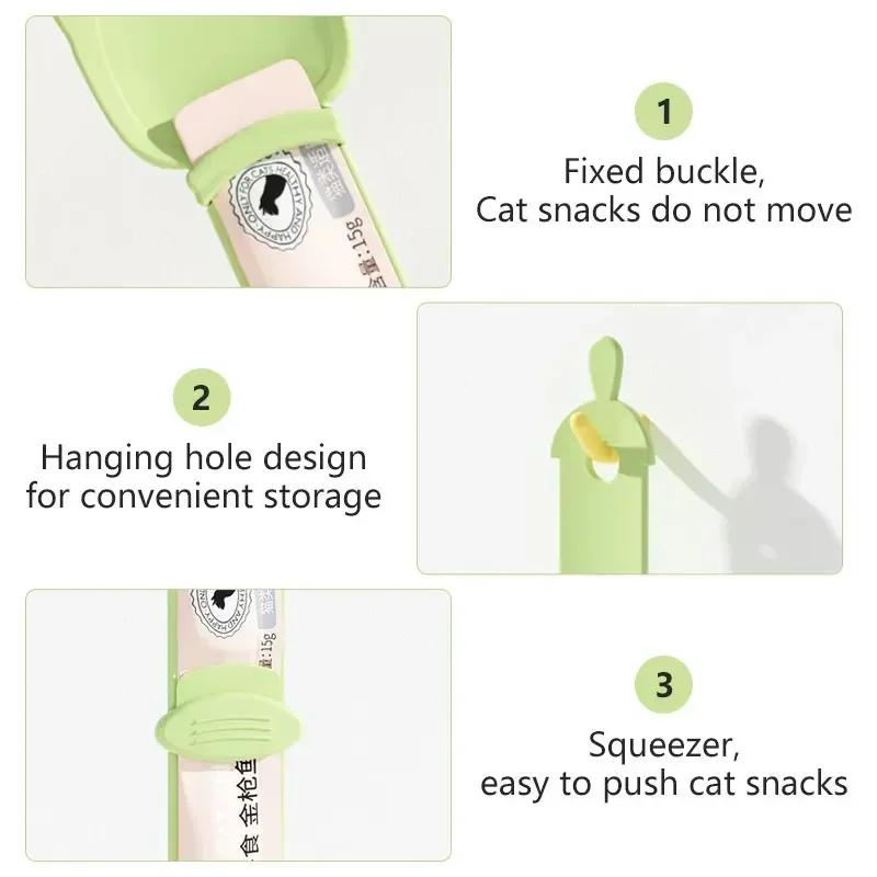 Cat Feeder Spoon Pet Snack Liquid Food Squeeze Tools Cats Dog Feeding Bowl Scoop For Wet Food Treat Dispenser Cat Accessories