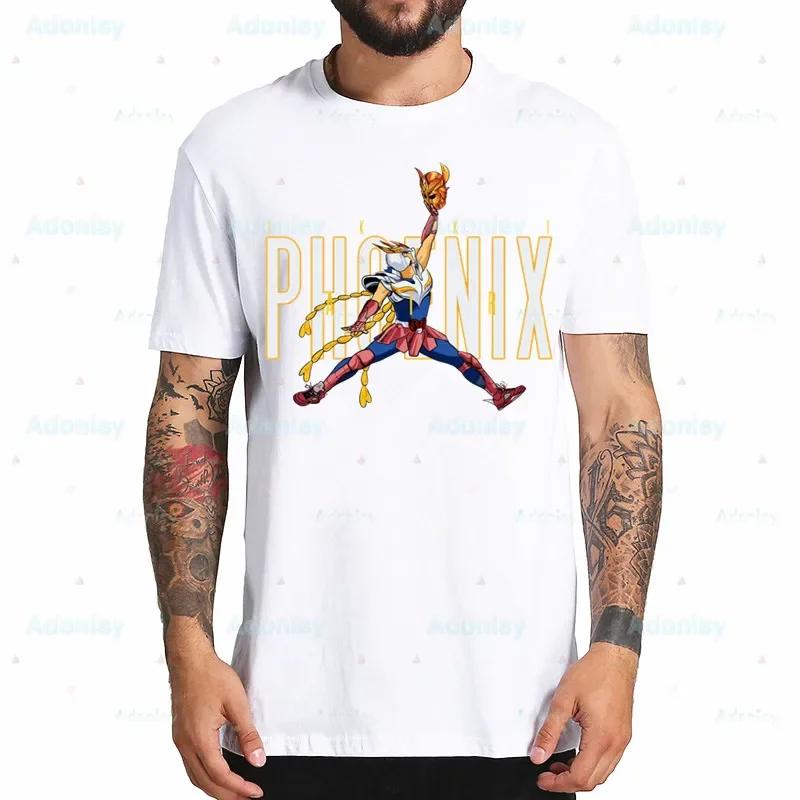 

Saint Seiya TShirt Men Unisex Anime Cartoon Design Men Knights of The Zodiac Seya Anime Top Tee Shirt Summer Short Sleeve Style 3XL