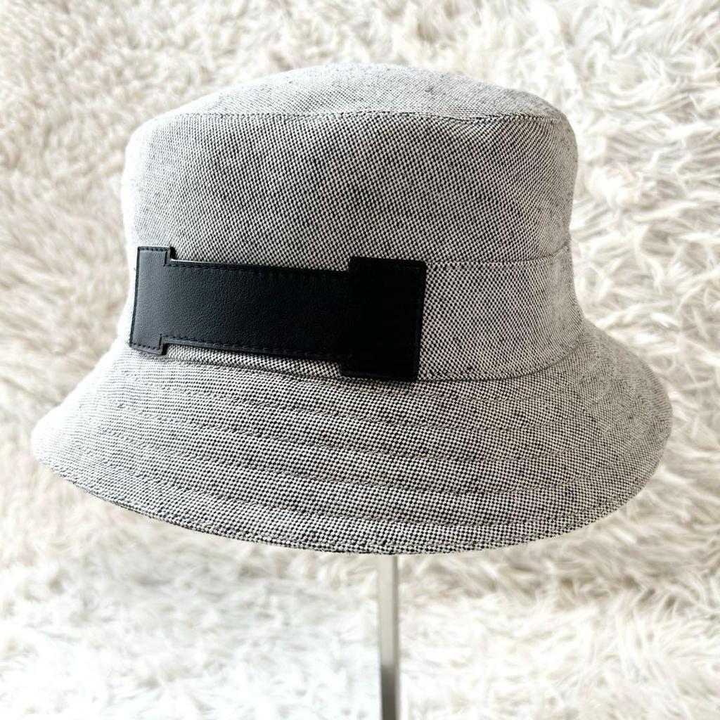 Used 24SSHERMES Fred Sangle H Bucket Hat Linen X Cotton
