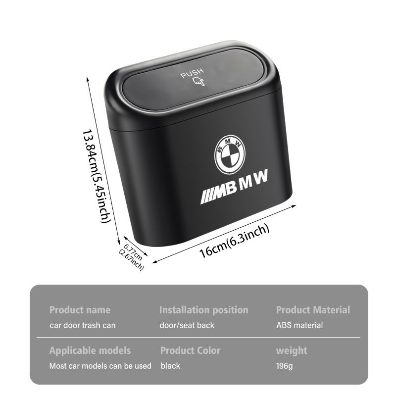 Car Door Side Trash Universal Garbage Dust Case Storage Box For BMW M 1 3 4 5 6 7 Series X1 X3 X4 X5 G20 G38 F48 E36 E39 to2