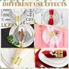 100/50Pcs Napkin Ring Hollow Pattern Gold And Silver Napkin Ring Wedding Party Table Decoration Supplies Wedding Decoration