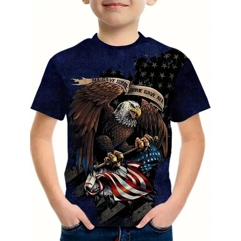 

2024 Ретро Акула Модная футболка Животный 3D Принт Топ Футболка Детская Одежда Для Мальчиков Аниме Короткий Рукав Повседневная Детская Одежда 150