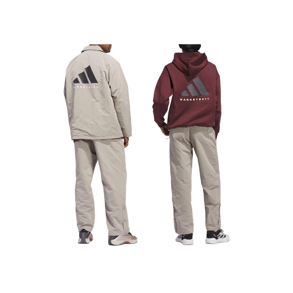 Adidas Solid Color Loose Fit Casual Pants Unisex Bottoms Light-Brown JC7838