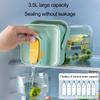 3.5L Cold Kettle with Faucet Funny Sticker Large Capacity Water Jug Fruit Teapot Lemonade Bucket Clear