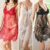 Sexiga Underkläder Underkläder Babydoll Förföriska Underkläder Trosset Set Camisole Spets Negligé Nattkläder Cosplay Genomskinlig Extrem Kinky X024 [Agnel