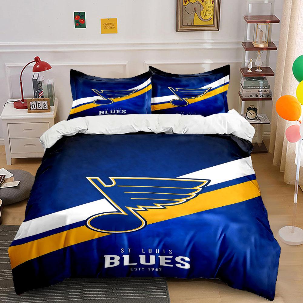 St. Louis Blues Logo Bedding Set Bedding Duvet Cover Set Duvet Cover Pillowcases (1 * Duvet Cover 2 * Pillowcases, without duvet insert)