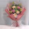 Artificial Flower Bouquets with Ribbon Soap Flower Petals Bouquets Gift for Valentines Mother Day Thanskgiving Christmas