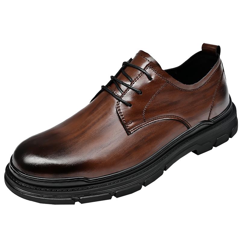 Fashion Outdoor Sneakers Mens Dress Shoes Retro Male Leather Business Male Baroque Shoes Casual Mens Oxford Work Footwear