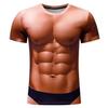 Men's Realistic 3D Muscle Tattoo Printed T-Shirt Funny Novelty Casual Camiseta Summer Holiday Streetwear Short Sleeve Tees