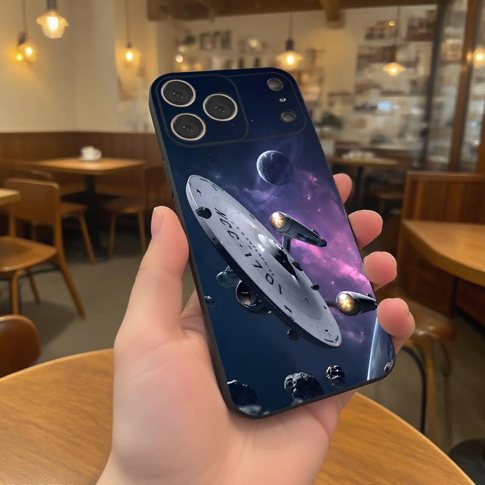 Art Star T-Trek S-Ships Phone Case For iPhone 17,16,15,14,13,12,11,Pro,XS,Max,XR,Plus,E,SE4,Mini Black Soft Cover