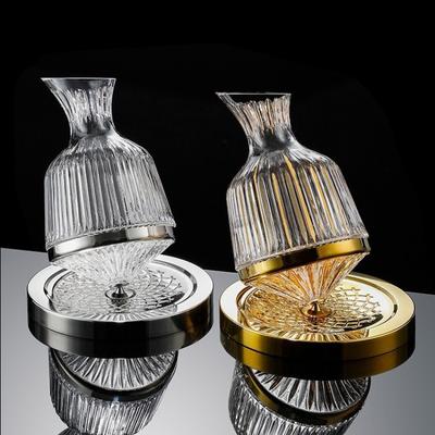 1500ml Kristallglas 360° drehbarer Dekantierer Tumbler mit Belüfter Weinausgießer Spiegelkrug für Bar Dekoration und Geschenk