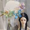 Bunter Schmetterlings-Quasten-Haarclip Süßes Meerjungfrauen-Haarschmuck Schmetterlings-Haarkralle Retro-Stil