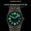Binbang BINBOND Men's Luminous Waterproof Watch with Calendar and Large Dial