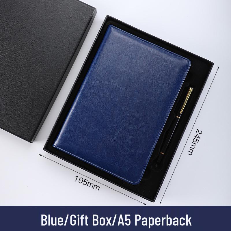 A5 Custom Imitation Leather Notebook Gift Set - Customizable Creative Journal