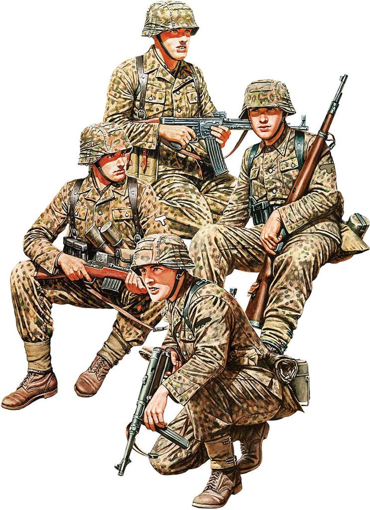 Miniart German Tank Crew Member Set Resin Head Plastic Model MA53024 1/35 2, Parts, 4-Piece Set, Kit,