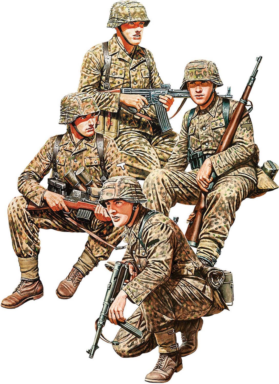 

Miniart German Tank Crew Member Set Resin Head Plastic Model MA53024 1/35 2, Parts, 4-Piece Set, Kit,
