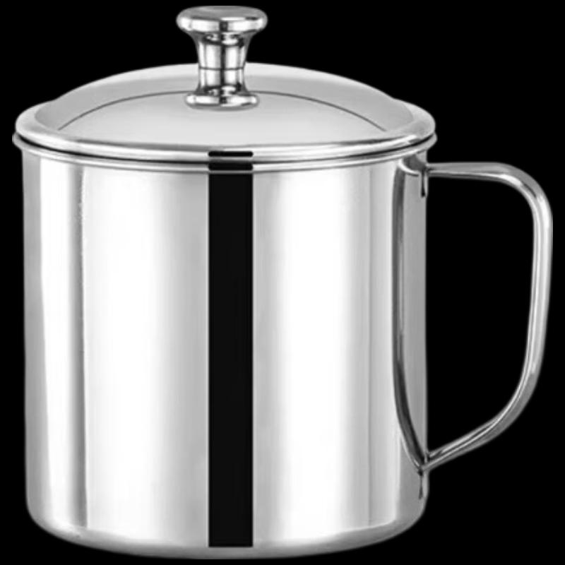 ZHOUYUEHENGSHENG 304 Stainless Steel Mug with Handle and Lid