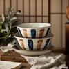 Japanese Style Ceramic Plates Household 7~8 Inch High End Underglazed Colour Sushi Dish New Aesthetic Vintage Kitchen Tableware