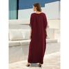 Women's Fashion Summer Spring 1/2 Sleeves V-Neck Loose Waistline Casual Dresses