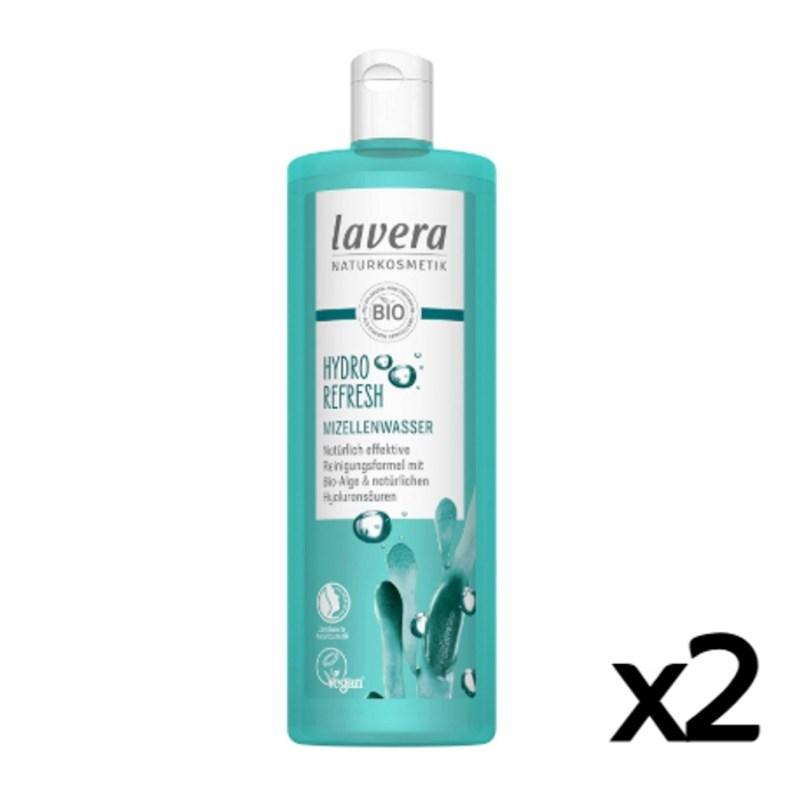 Lavera Hydro Refresh Micellar Cleansing Water Hyaluronic Acid 400ml 2-Piece Set, 2 Pcs
