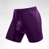 Men's Bullet-Style Separation Long Sports Briefs - Anti-Wear, Breathable, Large Size Boxer for Running