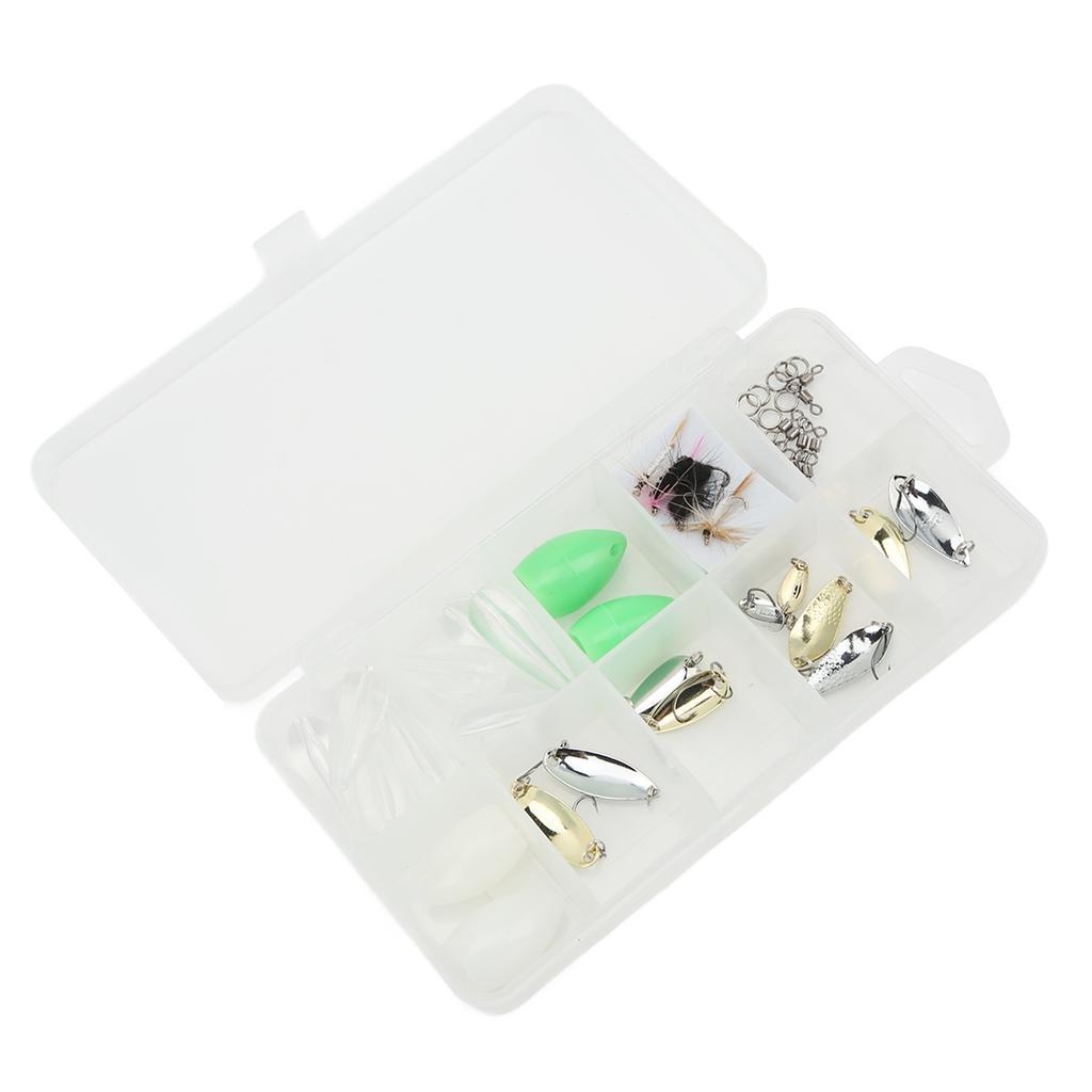 Fly Fishing Lure Kit Plastic Stainless Steel Sequins Fly Hooks Assisted Thrower Fishing Accessories