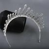 New Round Bridal Crown European and American Baroque Rhinestone Crown Wedding Dress Crown Cake Crown