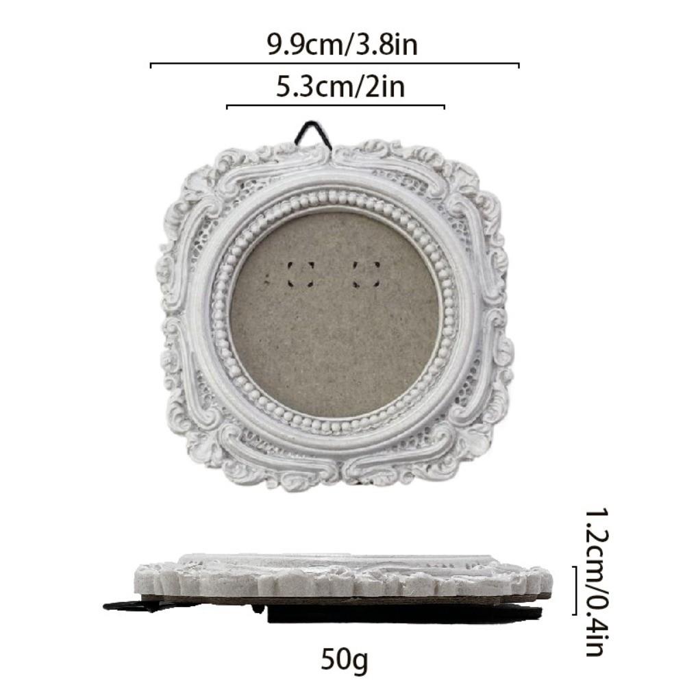 Antike Bilderrahmen-Ornamente Harz-Foto-Display-Halter Barockstil-Bilderrahmen Wohnzimmer