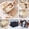 1Pc Ladies' Multi Functional Makeup Bag - Large Capacity Portable Travel Cosmetics Storage Box