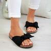 Women Flatform Bow Slides With Breathable Design For Summer Comfort**