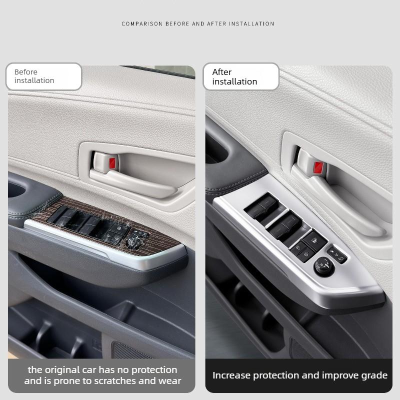 For Toyota Sienna Granvia Window Lift Panel Trim ABS Anti-Scratch Interior Accessories 4PCS Door Button Surround Molding Tools