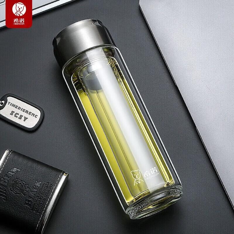 Xinuo Double Wall Glass Tea Infuser Cup