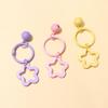 2pcs Korean Version of Ins Small Fresh Color Small Star Bell Keychain Candy Color Keyring Pendant Women Bag Keychain Accessories