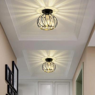Crystal Ceiling Lamp Modern Chandelier Lighting for Hallway Flush Mount Ceiling Chandelier Dining Room Kitchen Entryway Bedroom